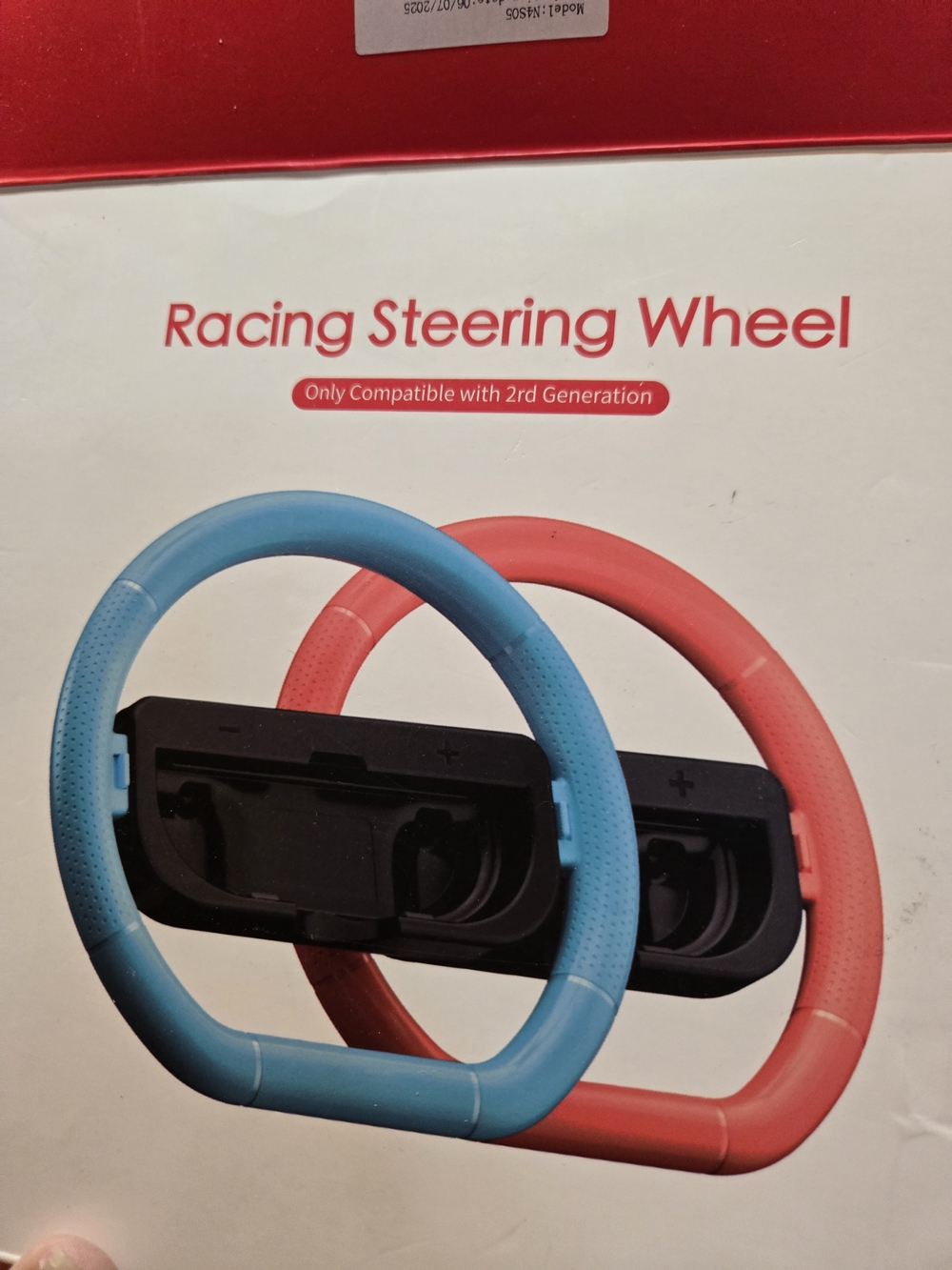 Racing Steering Wheel Controller Nintendo Switch 2– Blue & Red